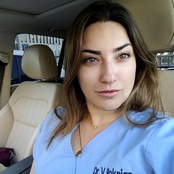 Dr. Vivian Roknian in the car