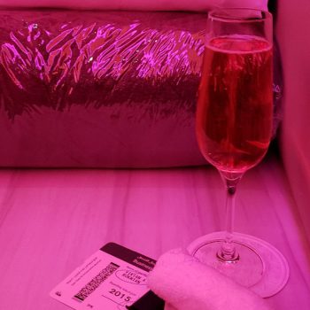 some beverages on the flight