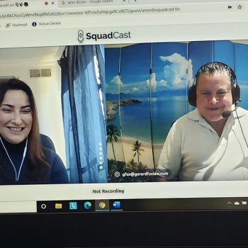 Dr. Vivian Roknian on a video call