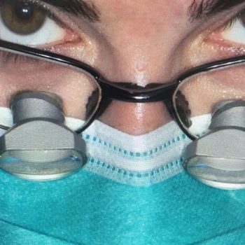 Dr. Vivian Roknian with the dentist's spectacles